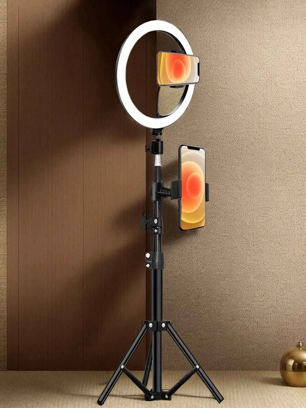 10" Ring Fill Light Kit — 110cm Adjustable Tripod & O-Clip | Live Streaming & Selfie Lighting