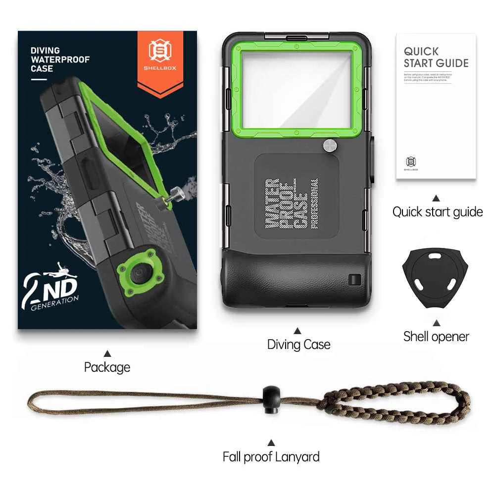 Shellbox IP68 Waterproof Phone Case — Universal 6.9" | Shock-Proof, Anti-Scratch, Diving Ready