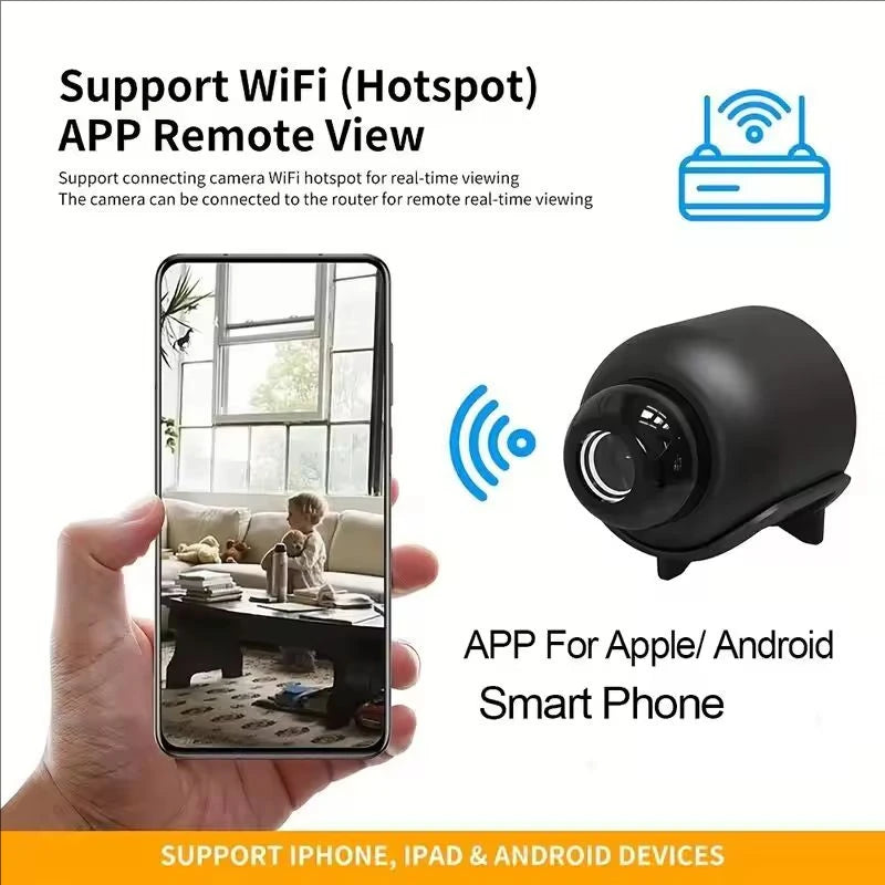 Rapuntek™ X5 Mini 1080P Wireless Smart Security Camera with Night Vision & Motion Detection