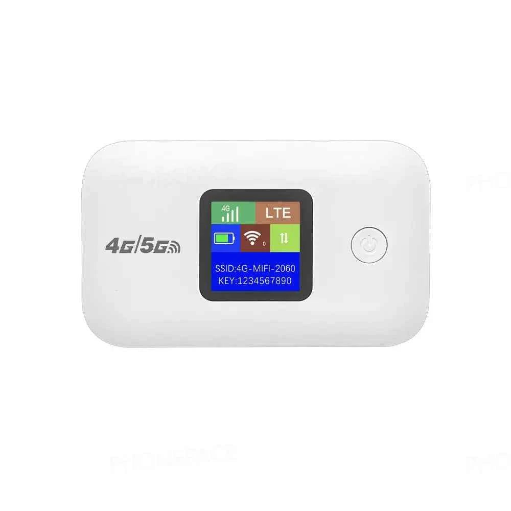 4G Travel WiFi Hotspot with SIM Slot – 300Mbps, LED Display, Supports 10 Devices for Outdoor & RV Use