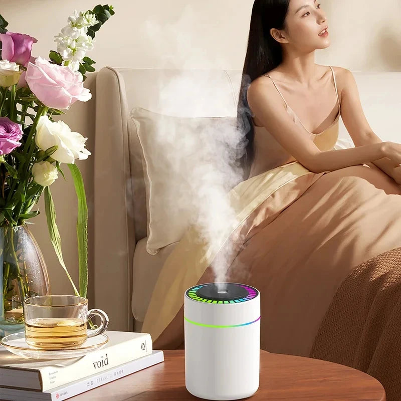 Mini USB Air Humidifier & Aroma Diffuser – 180ml, Essential Oil, Mist Maker for Car, Home & Bedroom