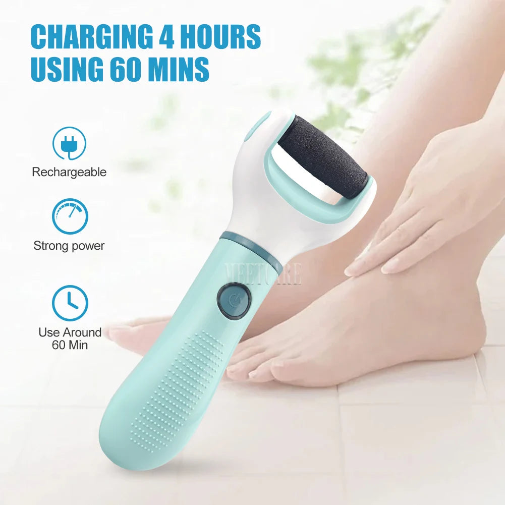 Electric Foot Grinder & Callus Remover — USB Rechargeable, Waterproof Grinding Head