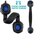 3.5mm Wired Gaming Headset with Microphone – 120° Adjustable, Bass Stereo for PS4, PS5, Xbox, PC & Laptop