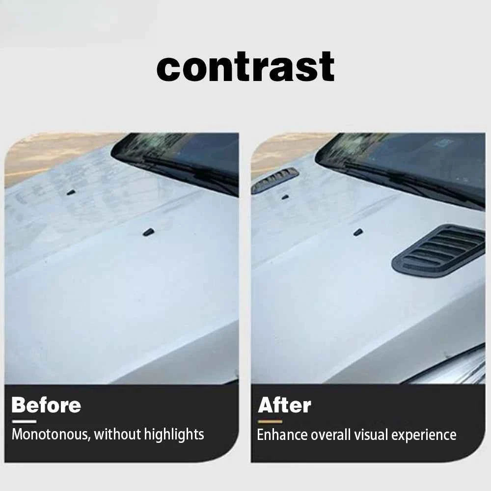 Universal Car Hood Scoop Carbon Fiber Vent Cover – Air Intake Styling (2PCS)