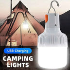 USB Rechargeable LED Camping Bulb with Hook | Portable Outdoor Hanging Light