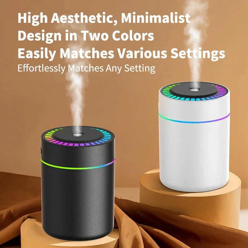 Mini USB Air Humidifier & Aroma Diffuser – 180ml, Essential Oil, Mist Maker for Car, Home & Bedroom