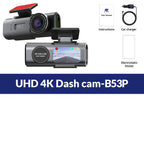 Rapuntek™ DriveVision 4K UHD Car Dash Camera with Wi-Fi, GPS, Night Vision and Parking Monitor