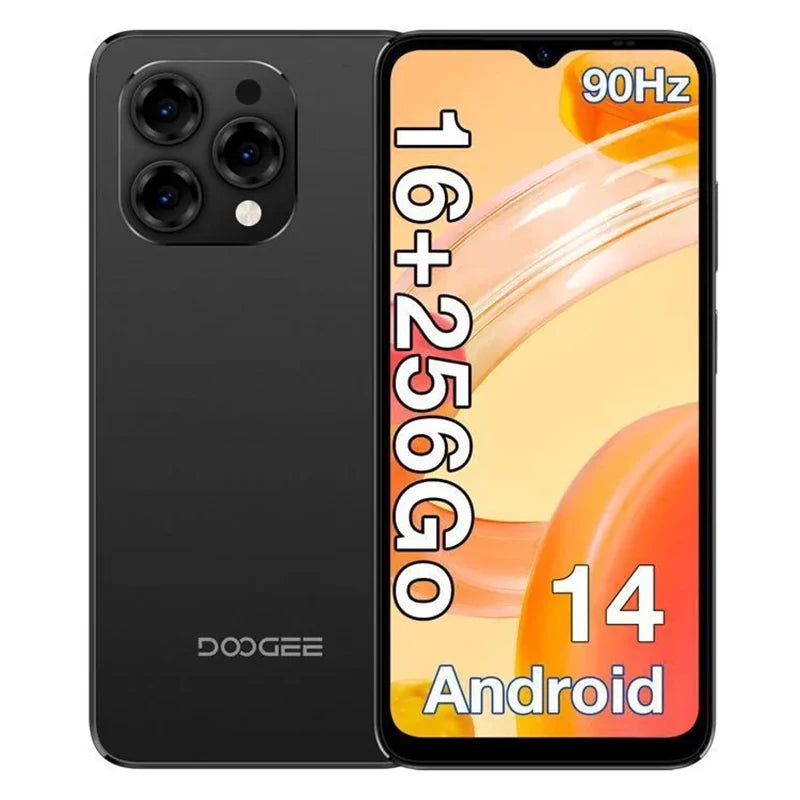 DOOGEE N55 Pro Smartphone | Android 14, 16GB RAM, 256GB, 6.56" 90Hz, NFC