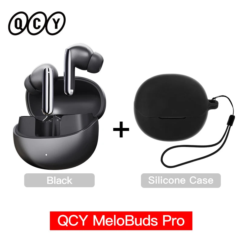 QCY MeloBuds Pro ANC Wireless Earbuds – 46dB Hybrid ANC, LDAC Hi-Res, Bluetooth 5.3, 6 Mic, 34H Playtime