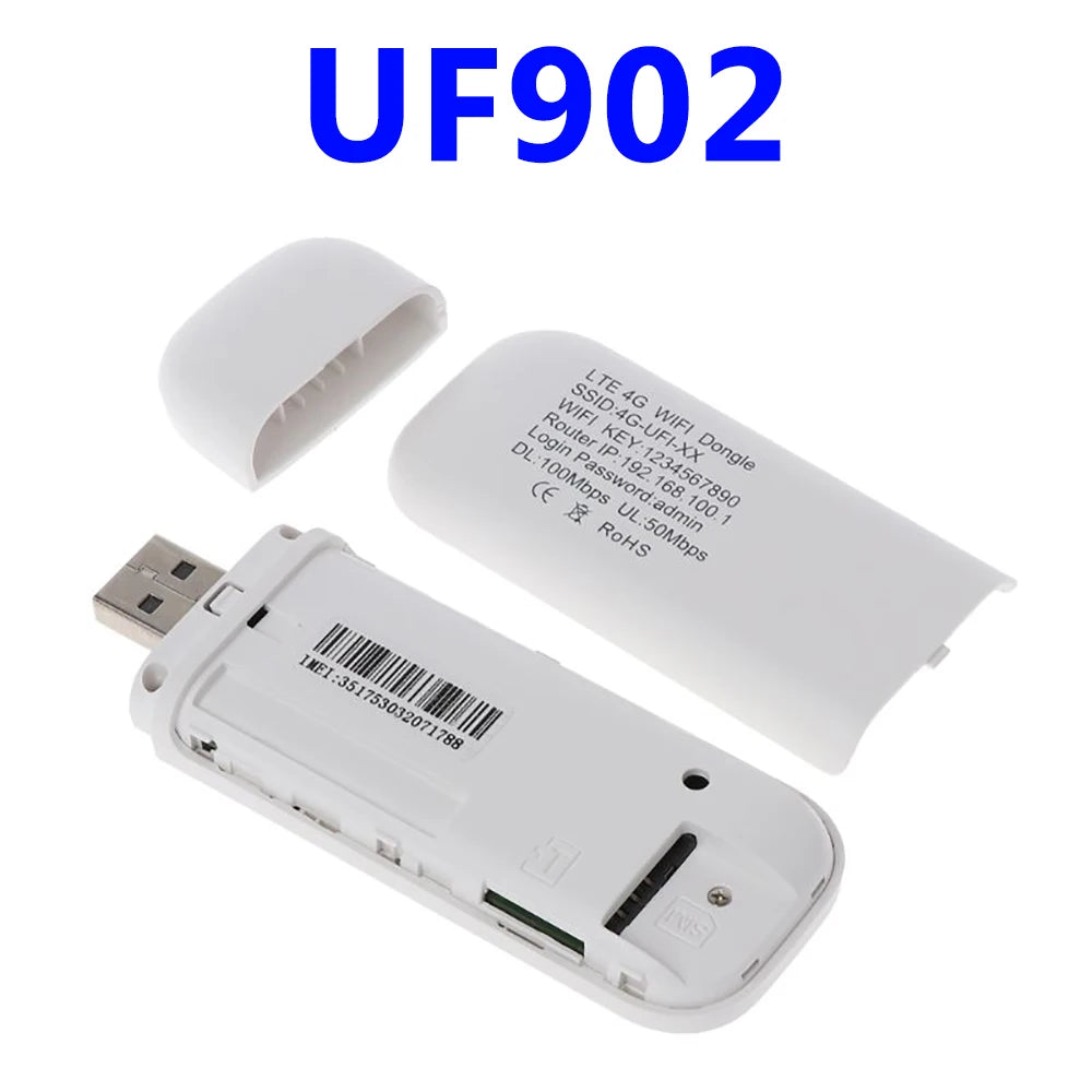 DALFTECH 4G LTE USB Portable WiFi Router & Modem – 100/300Mbps, WiFi 4/6 Wireless Dongle with Hotspot