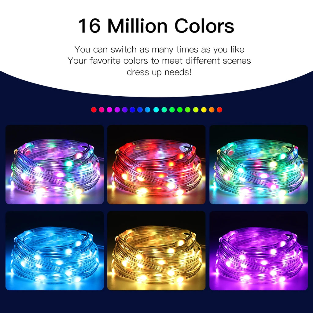 40M Smart RGB Outdoor Festoon String Lights – IP65 Bluetooth Music Sync LED Party Fairy Lights for Garden & Holiday