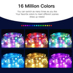 40M Smart RGB Outdoor Festoon String Lights – IP65 Bluetooth Music Sync LED Party Fairy Lights for Garden & Holiday