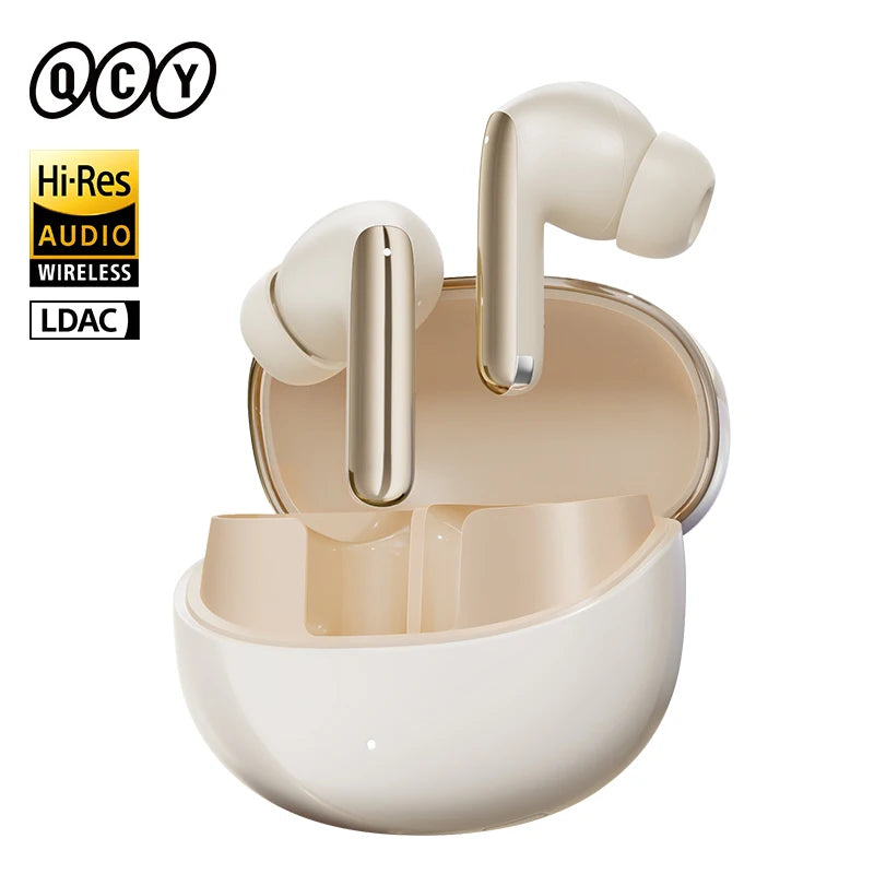 QCY MeloBuds Pro ANC Wireless Earbuds – 46dB Hybrid ANC, LDAC Hi-Res, Bluetooth 5.3, 6 Mic, 34H Playtime