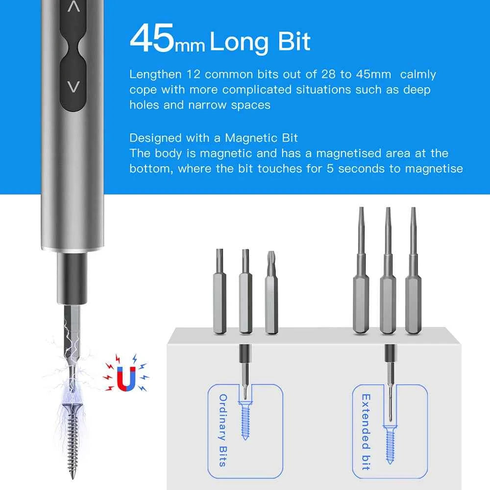 62-in-1 Precision Electric Screwdriver Set – Wireless Cordless Power Tool Kit