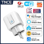 TNCE Tuya Smart Plug WiFi & ZigBee 3.0 – EU 16A/20A with Power Monitor, Timer & Voice Control