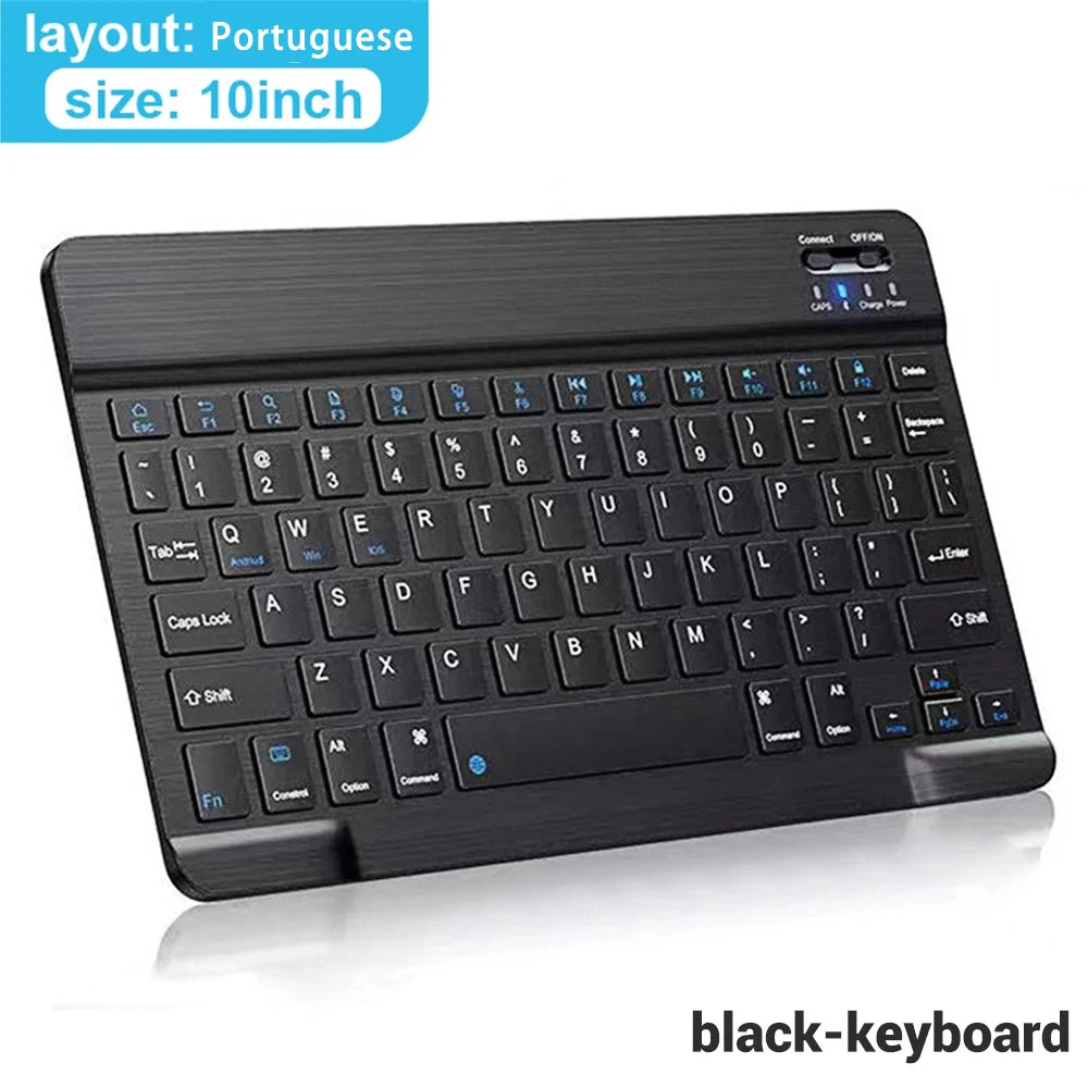 Bluetooth Wireless Keyboard & Mouse Combo – Silent, Multi-Language, Compatible with iPad, iOS, Android & Windows