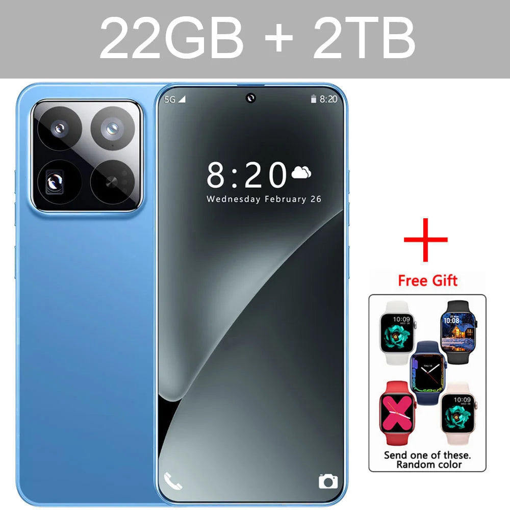 14T Pro Smartphone | 7.3" Full Display, 8000mAh, 108MP Camera, Android 15