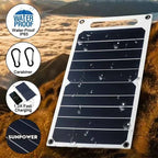 30W Waterproof Solar Charging Panel – 6.8V Portable USB Power Supply for Camping, Hiking & Mobile Devices