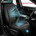 USB Car Seat Cooling Cushion – 3-Speed Fan Ventilated Full Back Seat Pad for Summer