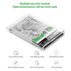 2.5" SSD & HDD Enclosure – Transparent USB 3.0 / Type-C External Hard Drive Case, Tool-Free