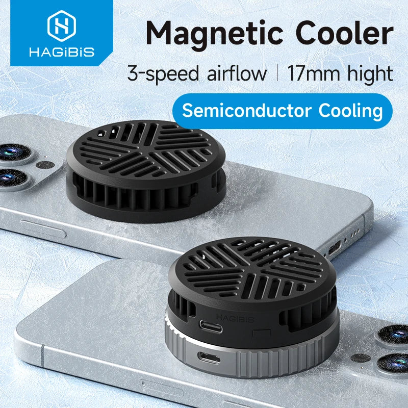 Hagibis Magnetic Phone Cooler – Portable Radiator for iPhone 17 Pro, Gaming & Live Streaming | Rapuntek