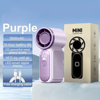 Mini Handheld Turbo Pocket Fan — 3600mAh, 6-Speed, LED Display for Outdoor & Travel