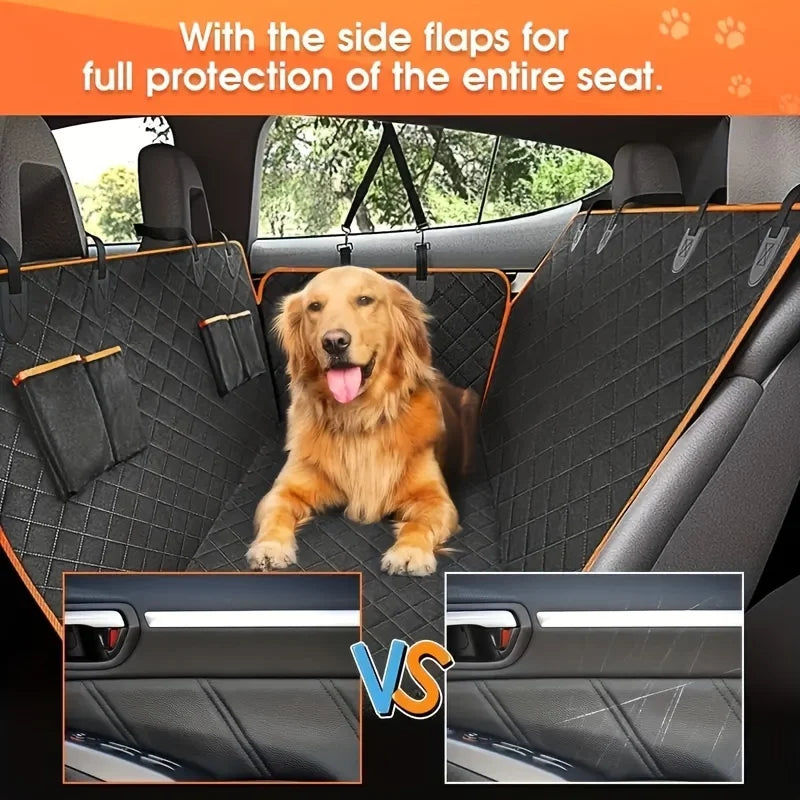 Waterproof Dog Car Seat Hammock Cover – Scratch-Resistant Polyester