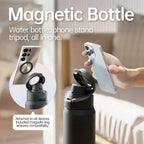 FEIJIAN 710ml / 950ml Stainless Steel Insulated Water Bottle with Magnetic Phone Holder