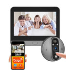 3MP Smart Life Tuya WiFi Video Doorbell Camera – 1080P, 5000mAh Battery, PIR Motion, IR Night Vision | Alexa Google