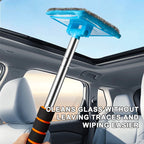 Telescopic Car Windshield Cleaning Brush with Microfibre Head