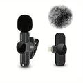Rapuntek™ Wireless Lavalier Microphone – Plug & Play, 20m Range, 10H Battery | iPhone & USB-C