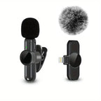 Rapuntek™ Wireless Lavalier Microphone – Plug & Play, 20m Range, 10H Battery | iPhone & USB-C
