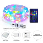 40M Smart RGB Outdoor Festoon String Lights – IP65 Bluetooth Music Sync LED Party Fairy Lights for Garden & Holiday