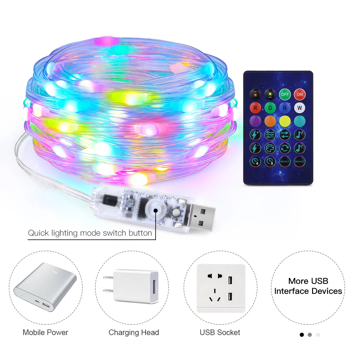 40M Smart RGB Outdoor Festoon String Lights – IP65 Bluetooth Music Sync LED Party Fairy Lights for Garden & Holiday
