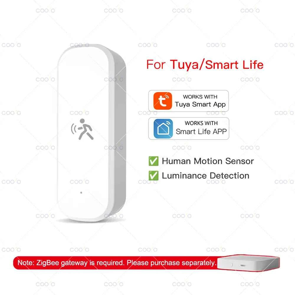 Tuya Zigbee 10G MmWave Radar Motion Sensor Smart Human Body Sensor with Illuminance Temperature Humidity Support Zigbee2MQTT