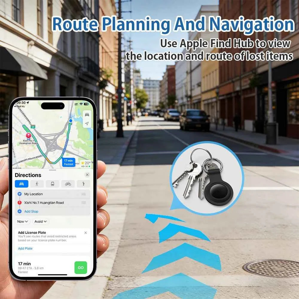 1/4-Pack iOS Smart Tag – Apple Find My Bluetooth Key Finder, IPX5 Waterproof Tracker with Loud Buzzer for Keys, Wallet, Car & Pets