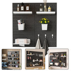 No-Drill Gaming Room Pegboard Wall Organizer – Controller, Headphone & Keyboard Storage Rack