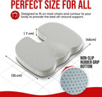 Ergonomic Memory Foam Seat Cushion – Pressure Relief Chair Pad for Office & Home