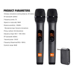 G-MARK M23 UHF 2-Channel Wireless Microphone System – Rechargeable Handheld Mic for Karaoke, Church & DJ