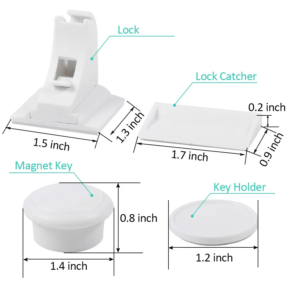 Magnetic Child Safety Lock – Baby-Proof Cabinet & Drawer Latch Set