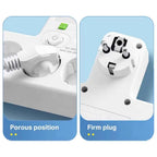 EU Power Strip | 4 AC Outlets, 2 USB + 1 Type-C, Individual Switches & Night Light