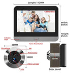 Tuya Smart 3MP WiFi Door Peephole Camera – 140° Wide Angle, PIR Detection, IR Night Vision | Alexa & Google