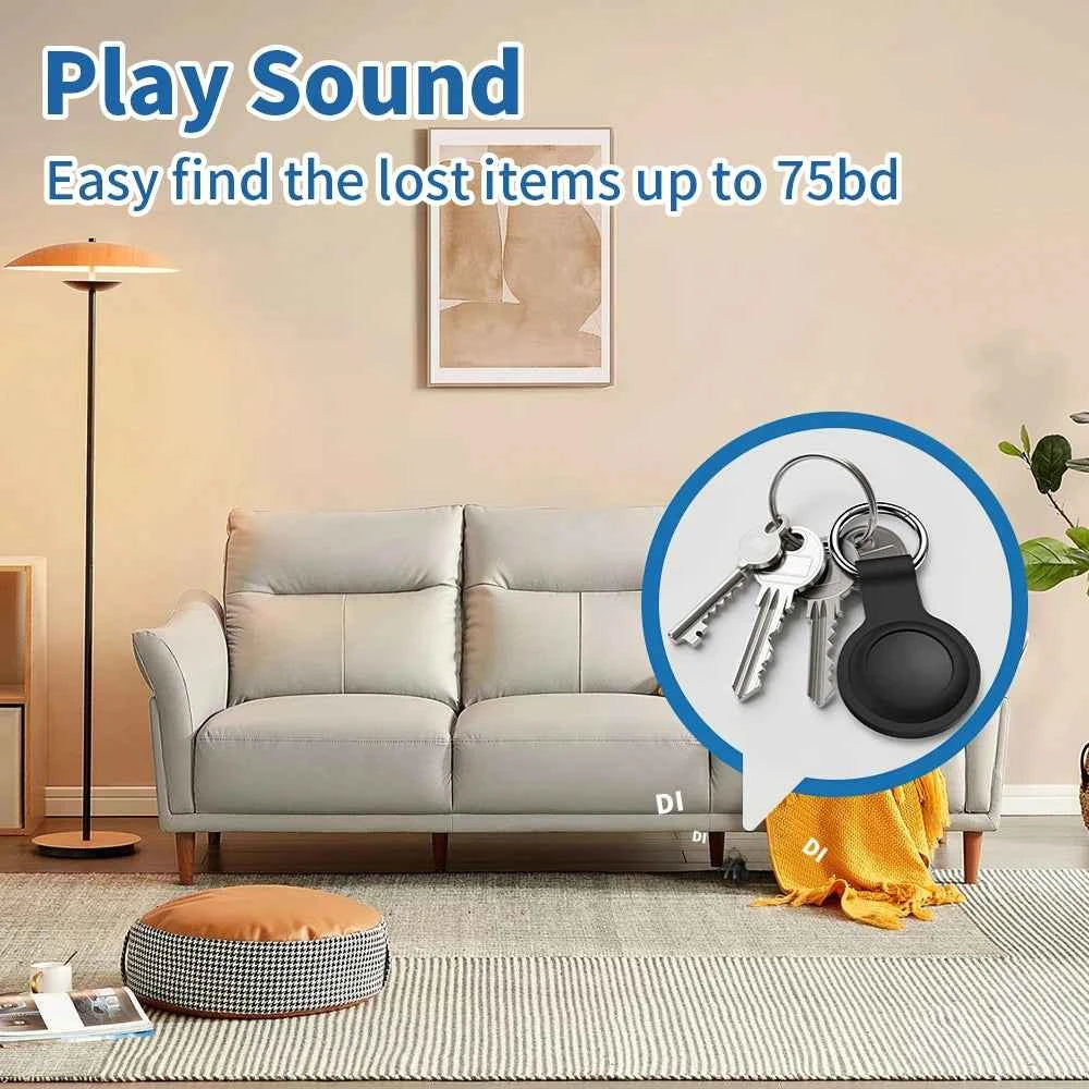 1/4-Pack iOS Smart Tag – Apple Find My Bluetooth Key Finder, IPX5 Waterproof Tracker with Loud Buzzer for Keys, Wallet, Car & Pets
