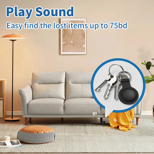1/4-Pack iOS Smart Tag – Apple Find My Bluetooth Key Finder, IPX5 Waterproof Tracker with Loud Buzzer for Keys, Wallet, Car & Pets