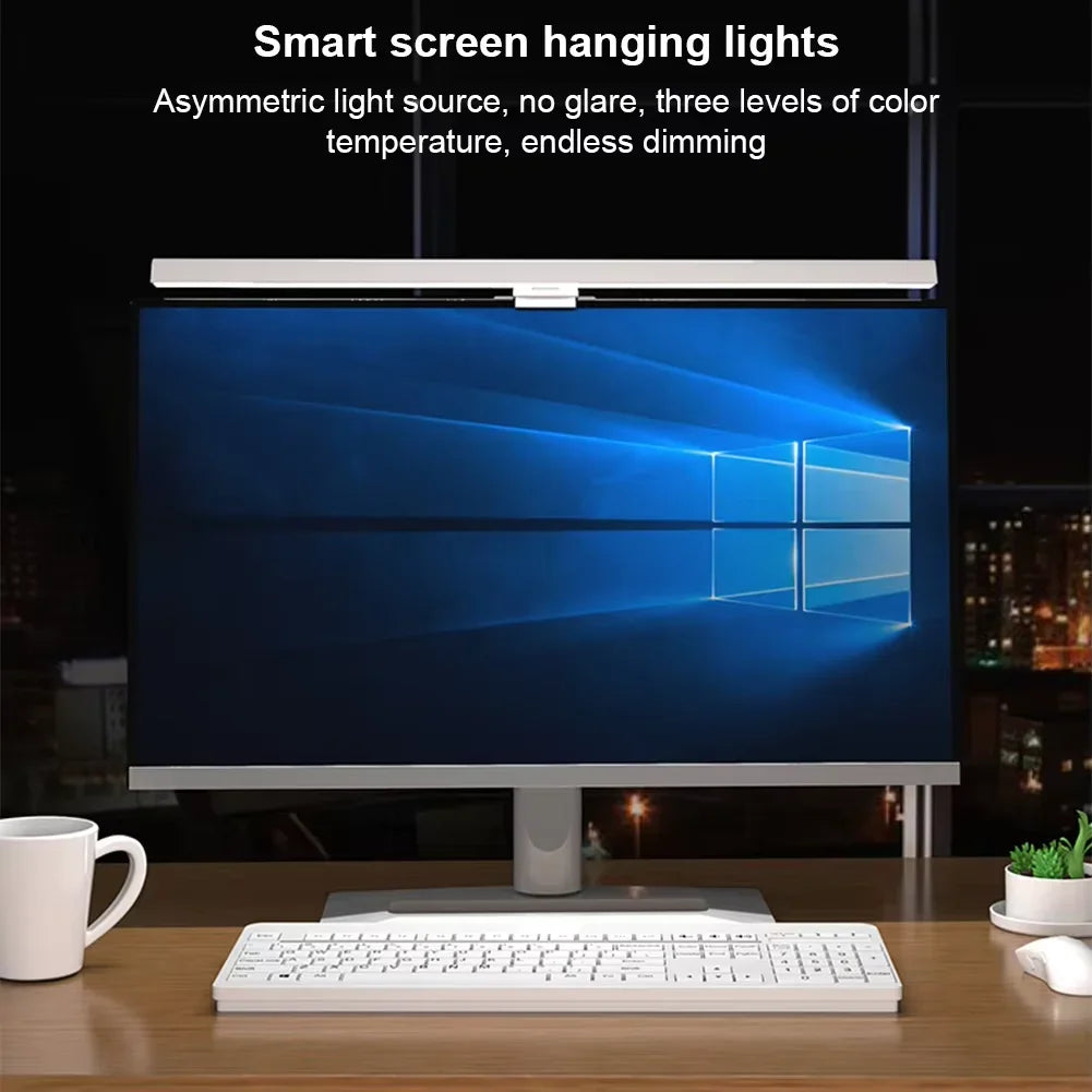 HOMEFISH 50cm Monitor Light Bar – USB Desk Lamp, Stepless Dimming, Screen Hanging Reading Light for Study & Work