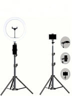 10" Ring Fill Light Kit — 110cm Adjustable Tripod & O-Clip | Live Streaming & Selfie Lighting