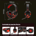 3.5mm Wired Gaming Headset with Microphone – 120° Adjustable, Bass Stereo for PS4, PS5, Xbox, PC & Laptop