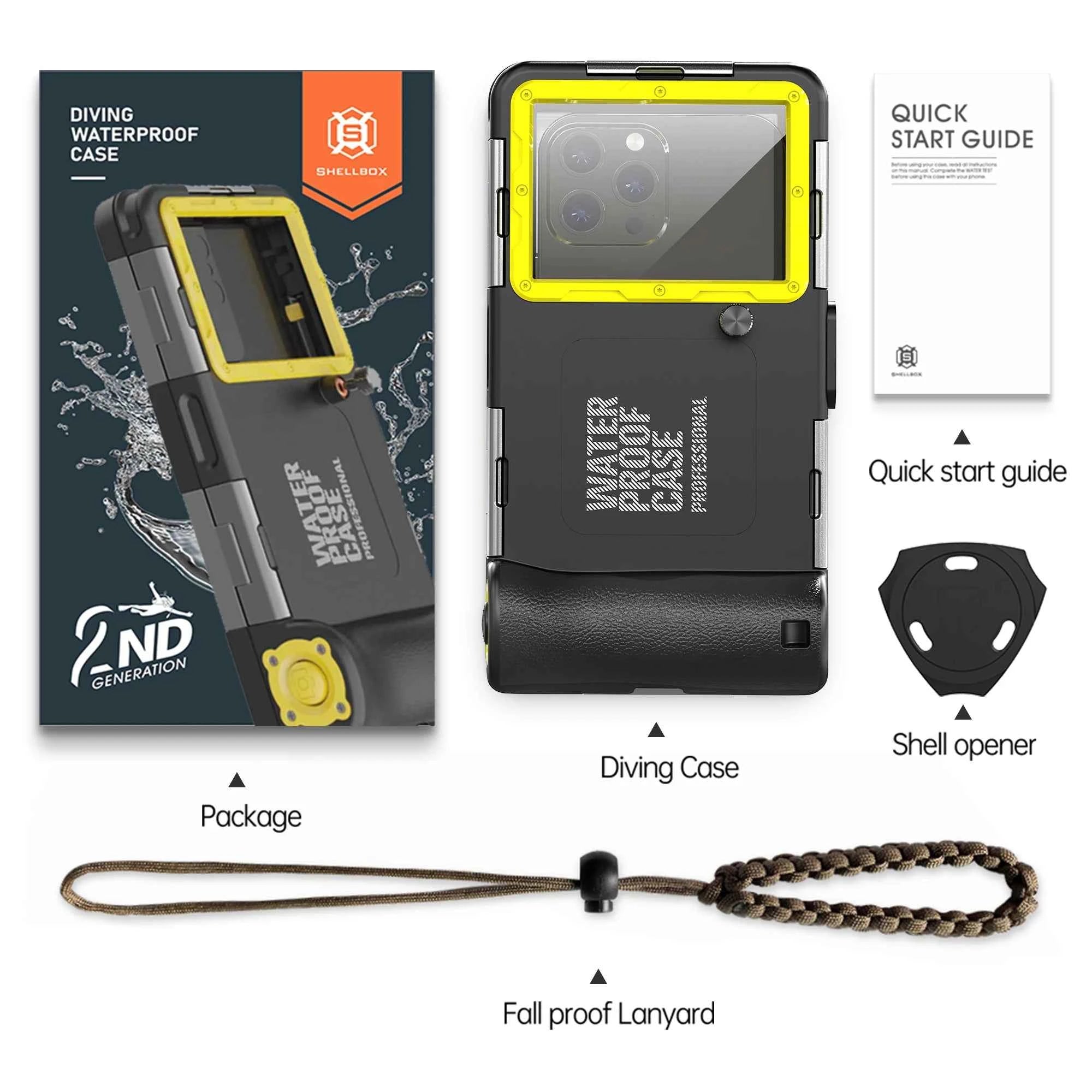 Shellbox IP68 Waterproof Phone Case — Universal 6.9" | Shock-Proof, Anti-Scratch, Diving Ready