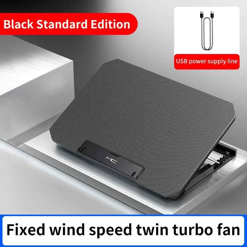 Q100 17-Inch Gaming Laptop Cooling Pad – LED Screen, 2600RPM Fan, Dual USB Port Notebook Stand Cooler