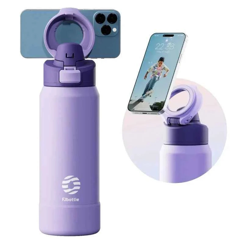 FEIJIAN 710ml / 950ml Stainless Steel Insulated Water Bottle with Magnetic Phone Holder